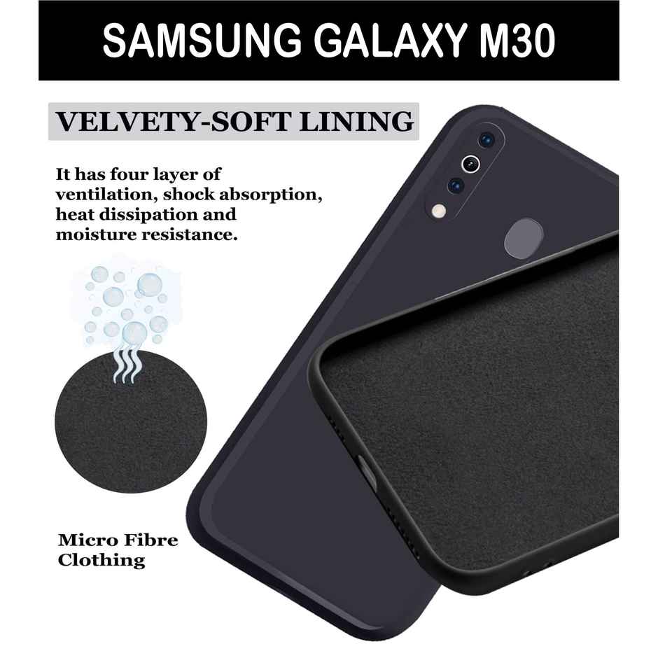 Artistque Case for Samsung Galaxy M30 Back Cover - Plain Liquid Silicone