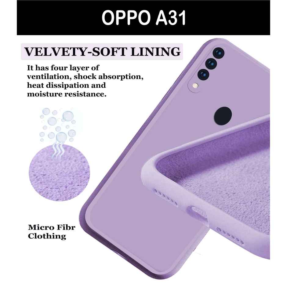 Artistque Case For Oppo A31 Back Cover - Plain Liquid Silicone Cover