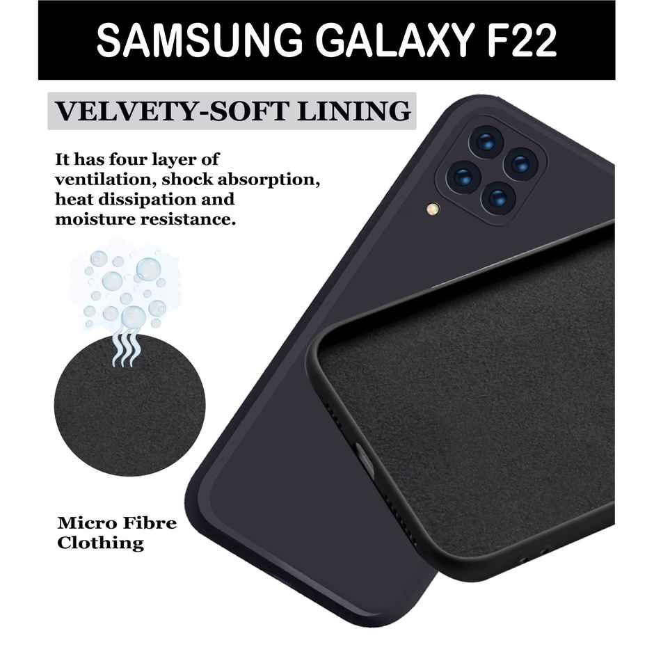 Artistque Case for Samsung Galaxy F22 Back Cover - Plain Liquid Silicone