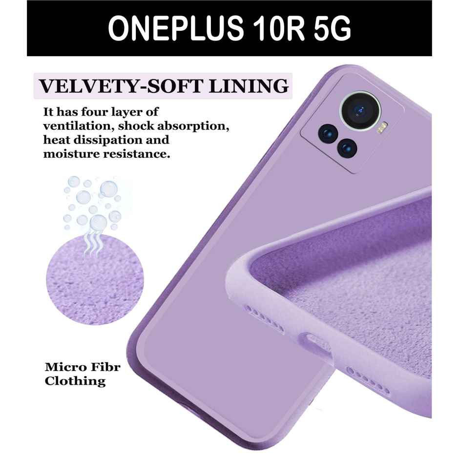 Artistque Case For Oneplus 10R 5G Back Cover - Plain Liquid Silicone Cover