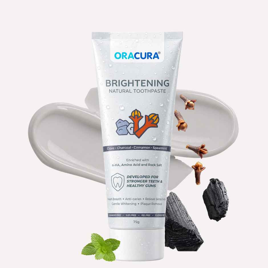 Oracura Brightening Natural Toothpaste Charcoal Combo