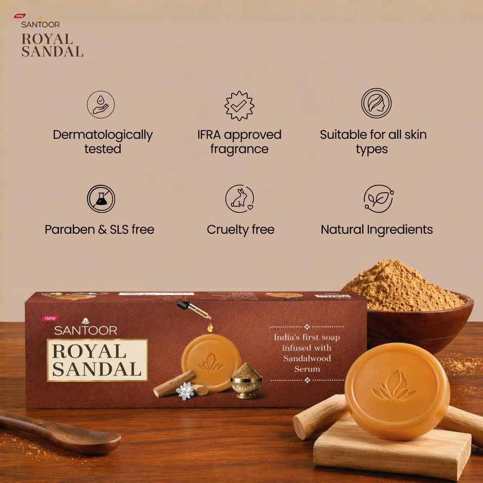 Santoor Royal Sandal - Tan Removal Soap