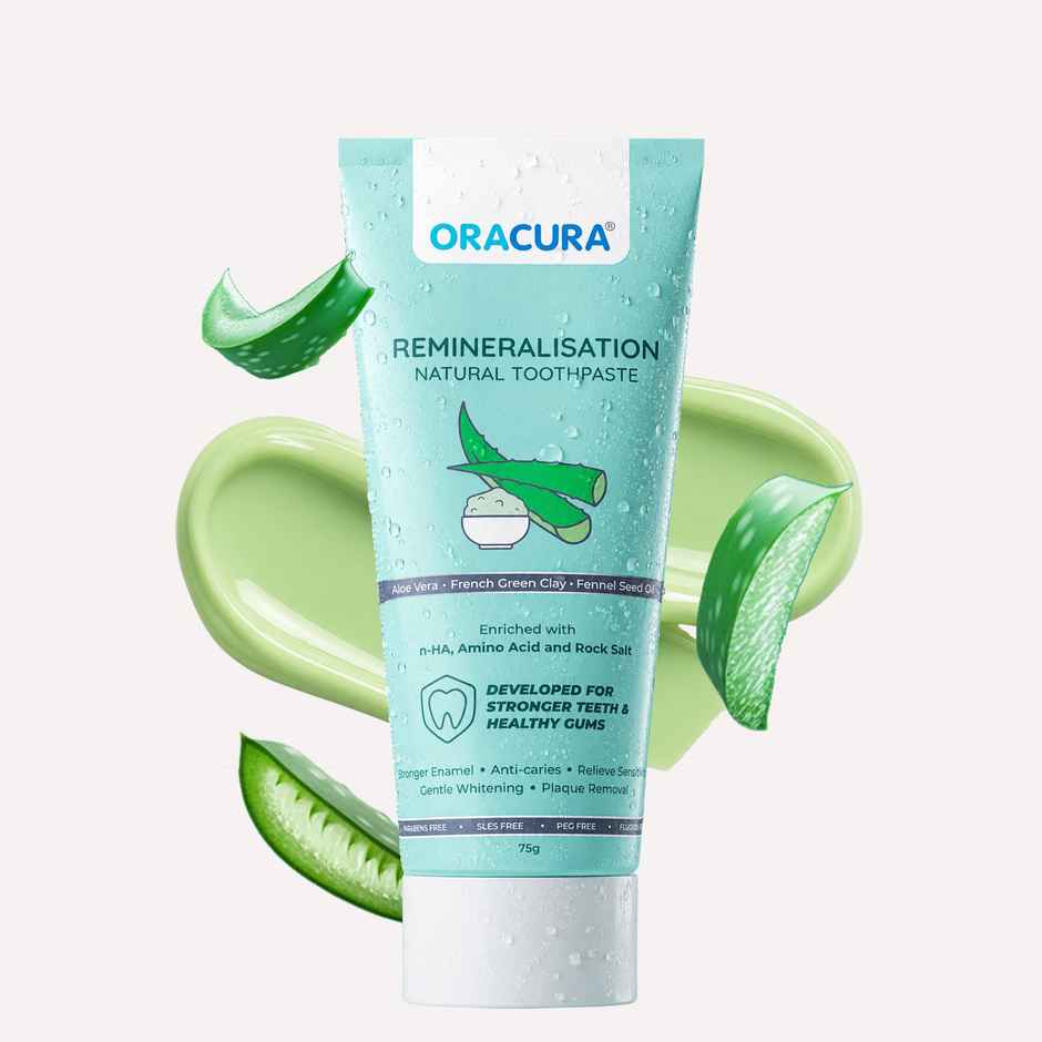 Oracura Remineralisation Natural Toothpaste Aloe Vera Combo