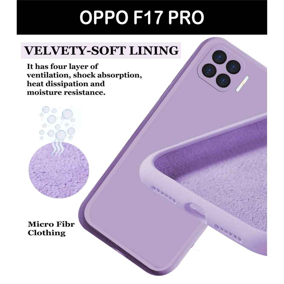 Artistque Case For Oppo F17 Pro / Oppo F17 Pro Back Cover - Plain Liquid Silicone Cover