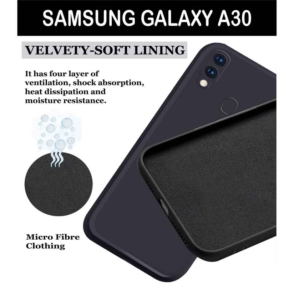 Artistque Case for Samsung Galaxy A30 Back Cover - Plain Liquid Silicone