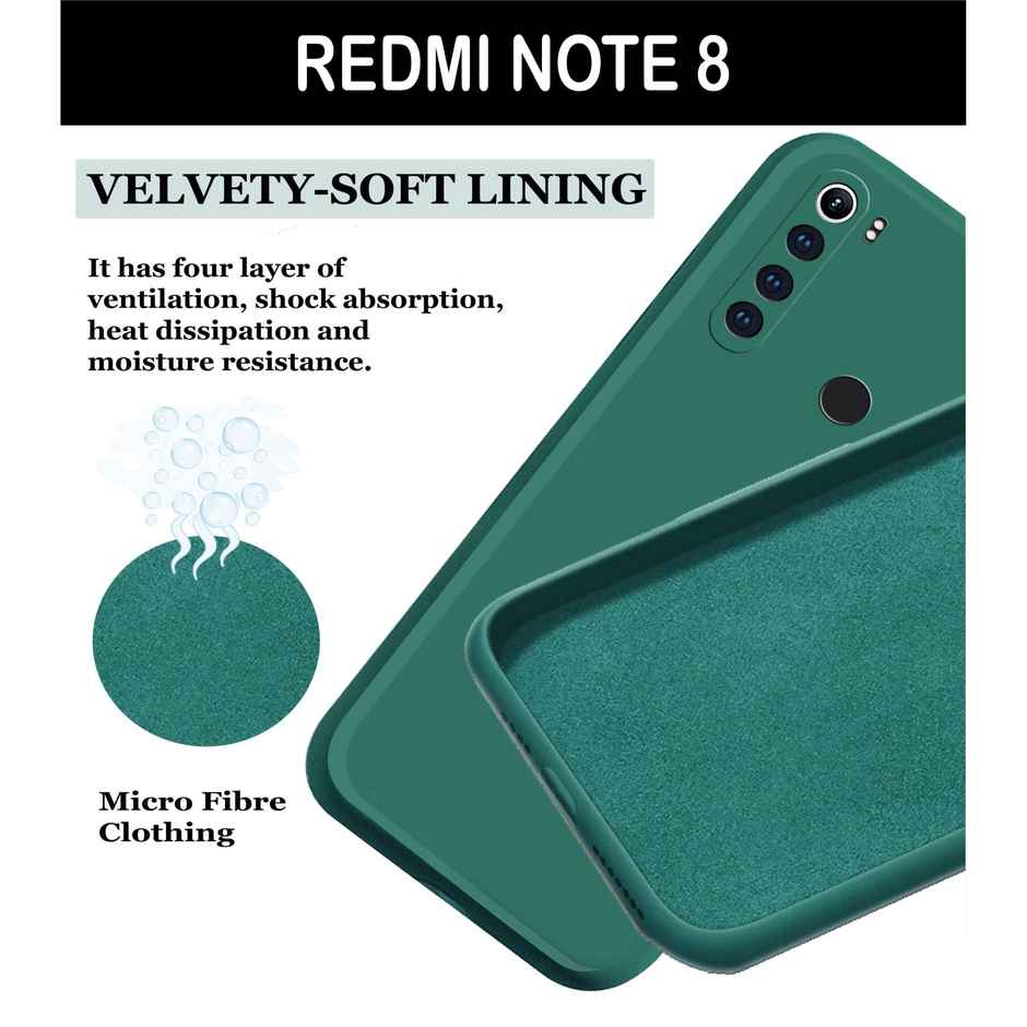 Artistque Case for Redmi Note 8 Back Cover - Plain Liquid Silicone Cover