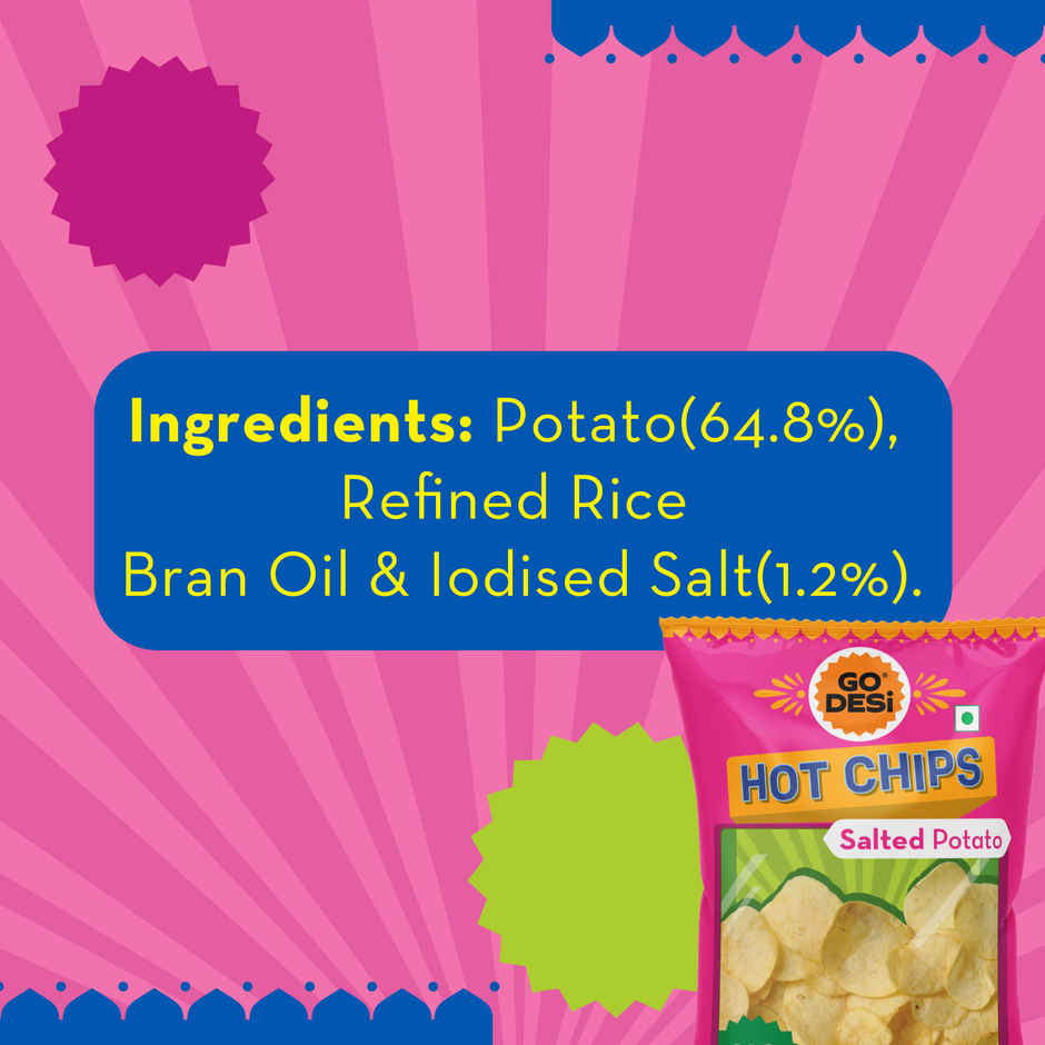 GO DESi Hot Chips Salted Potato | No Palm Oil