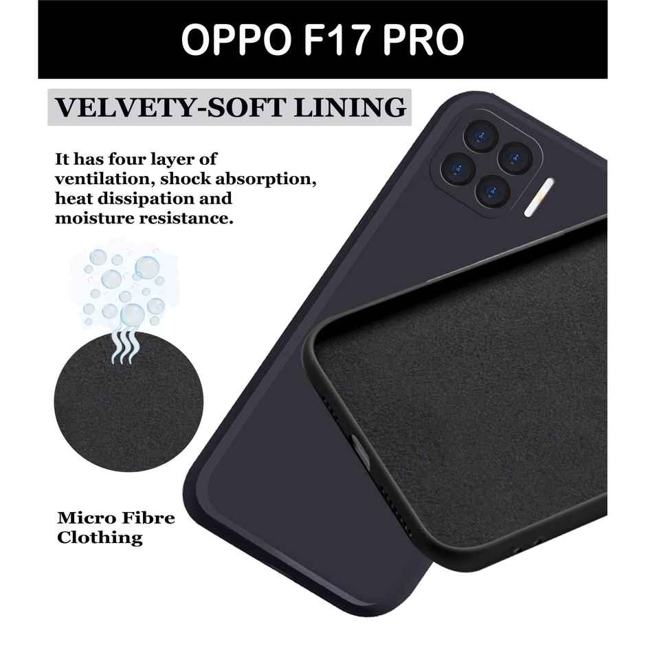 Artistque Case for Oppo F17 Pro Back Cover - Plain Liquid Silicone