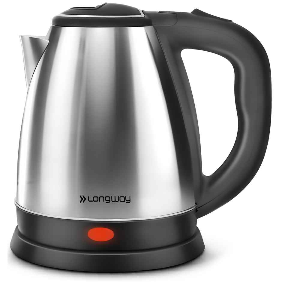 Longway Kestro 1.5 Ltr Electric Kettle with Stainless Steel Body for Coffee, Soup(1500 W, Silver)