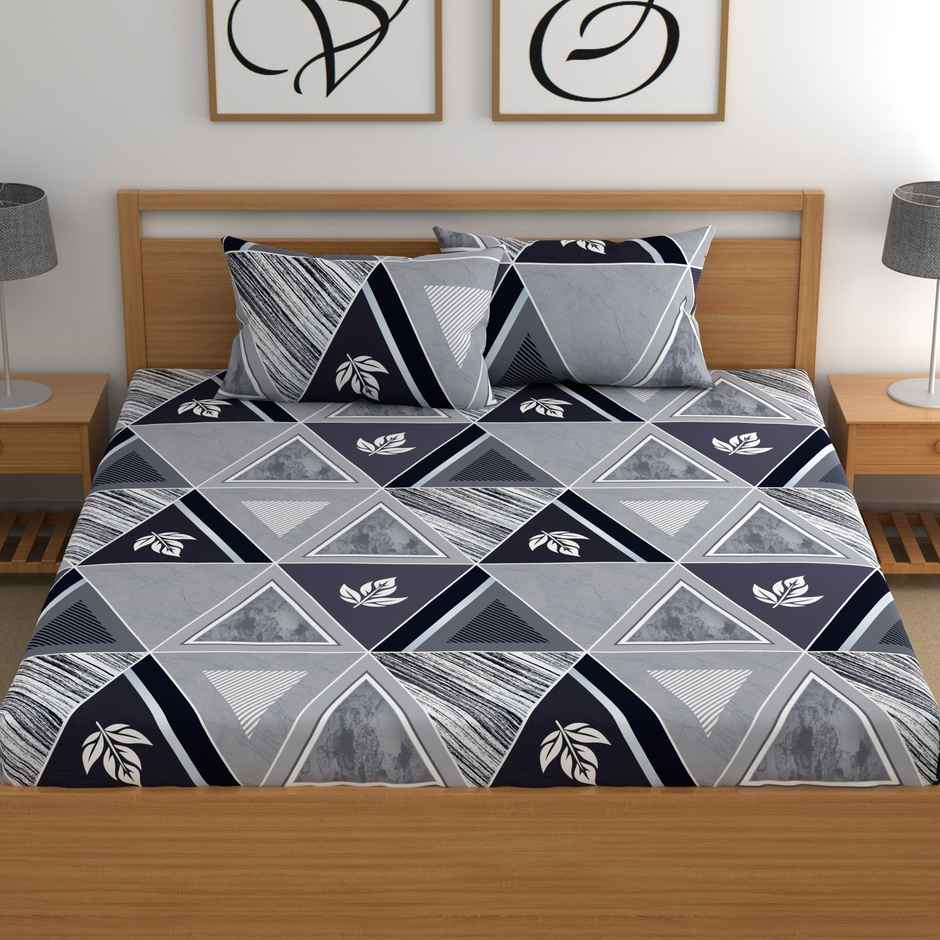 CG HOMES Double Bedsheet With Two Pillow Covers | Design Db1329