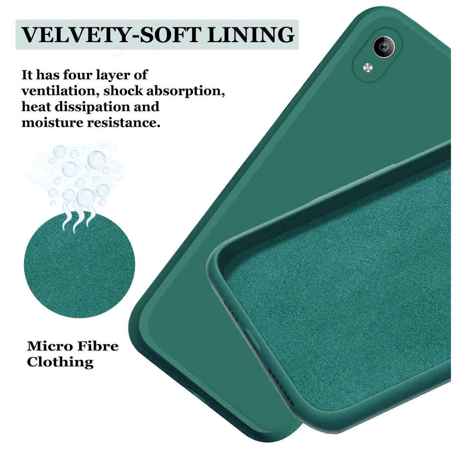 Artistque Case for Vivo Y91i Back Cover - Plain Liquid Silicone Cover