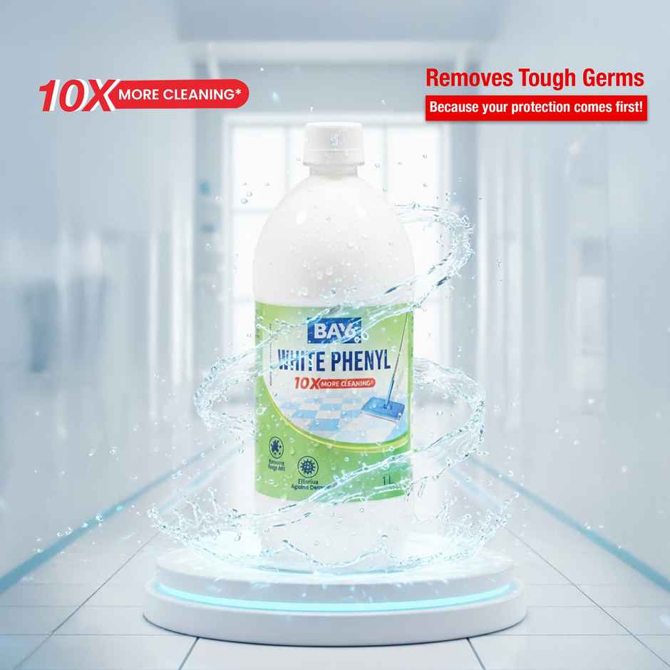 BAY6 White Phenyl Tough Dirt Removal Germ Fighter | Pack of 2