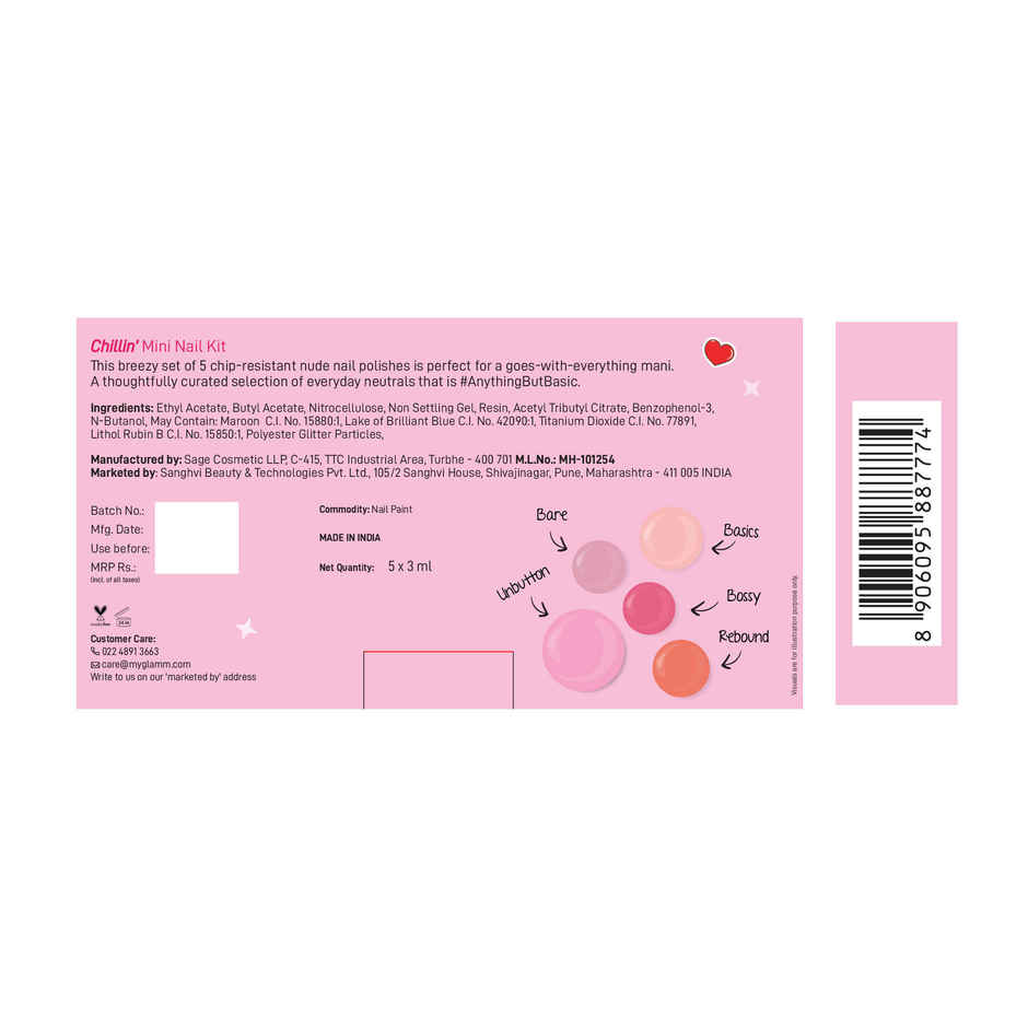 Myglamm Popxo Makeup Collection -Mini Nail Kit-Chillin