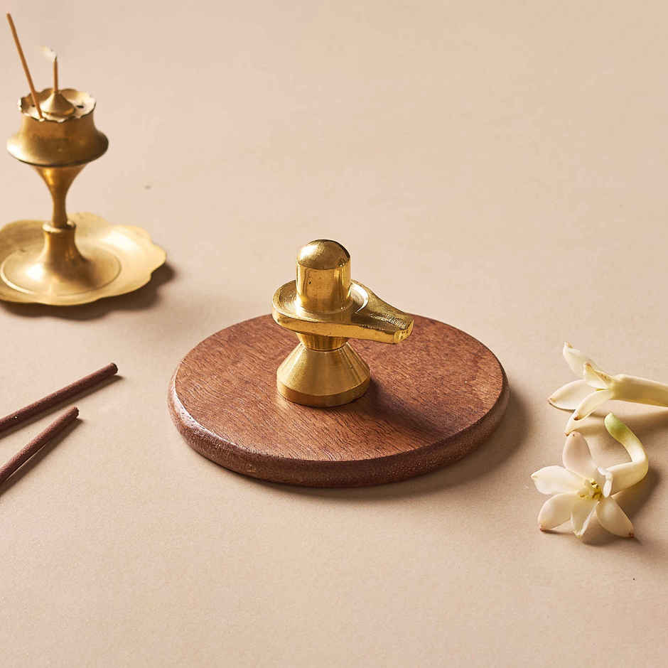 Brass Shivling | 2 Inch | Mahadev Idol for Pooja | Svasti