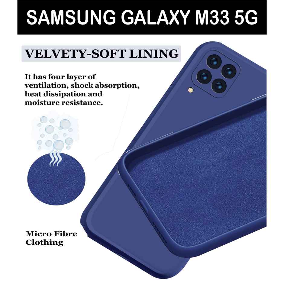 Artistque Case for Samsung M33 5g Back Cover - Plain Liquid Silicone Cover