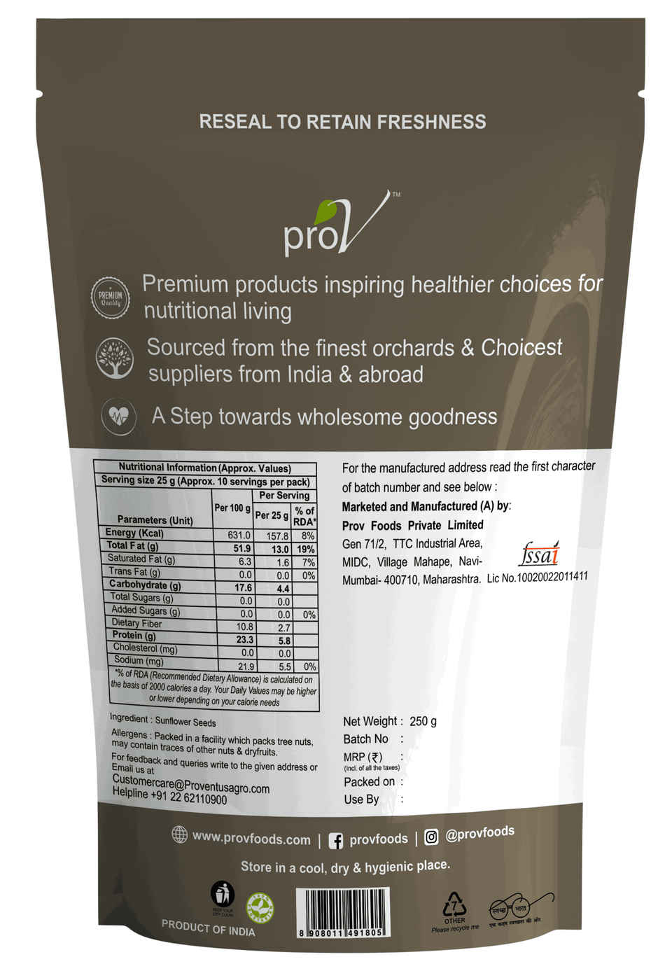 Prov Premium Sunflower Seeds Combo