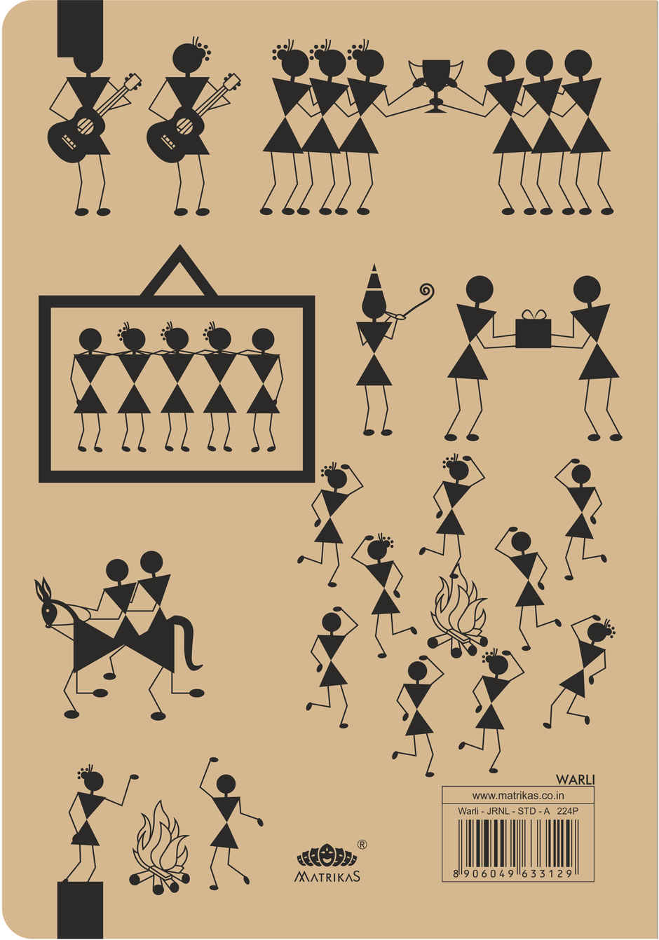 Matrikas Warli Journal | Ruled | Hardbound | B5 Size | 224 Pages