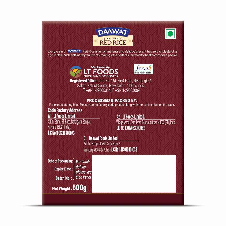 Daawat Quick Cooking Red Rice