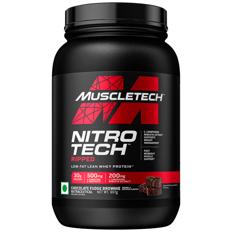 MuscleTech Nitrotech Ripped Protein Powder | Chocolate Fudge Brownie