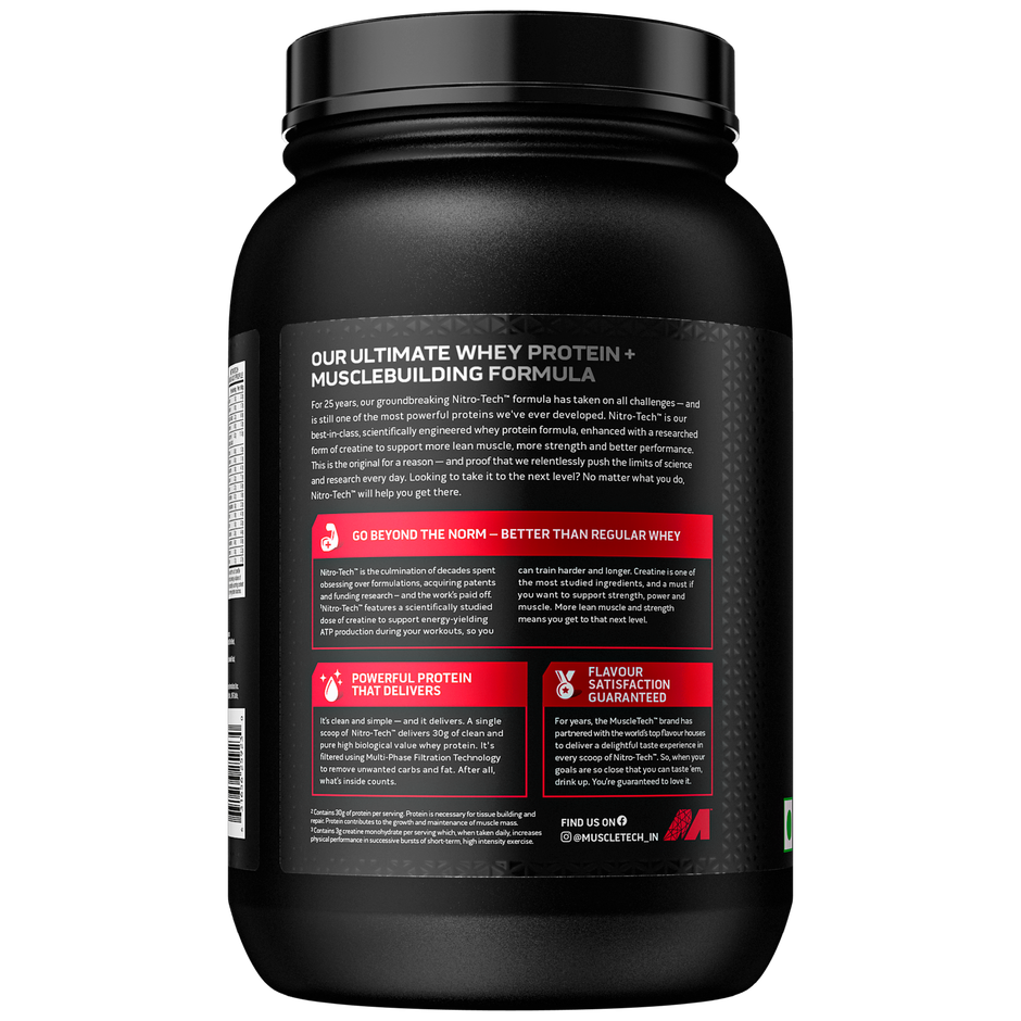 MuscleTech Nitrotech Whey Protein Powder | Milk Chocolate