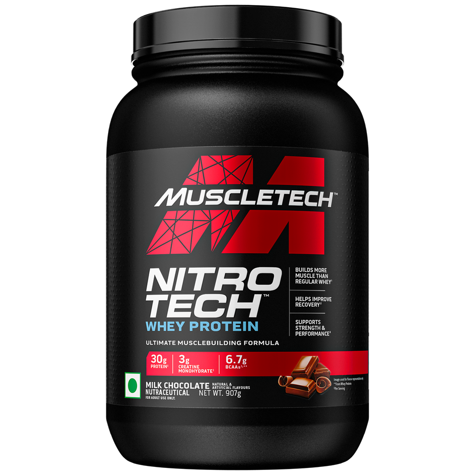 MuscleTech Nitrotech Whey Protein Powder | Milk Chocolate