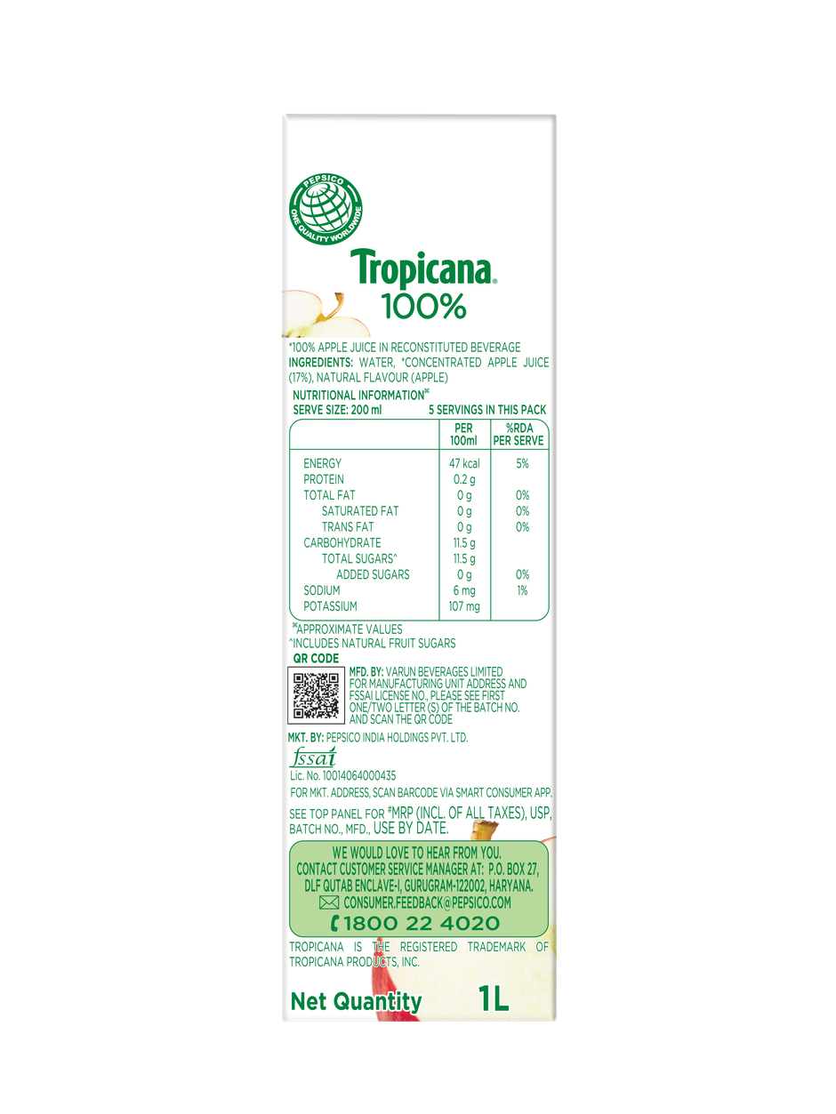 Tropicana Real Apple Fruit Juice