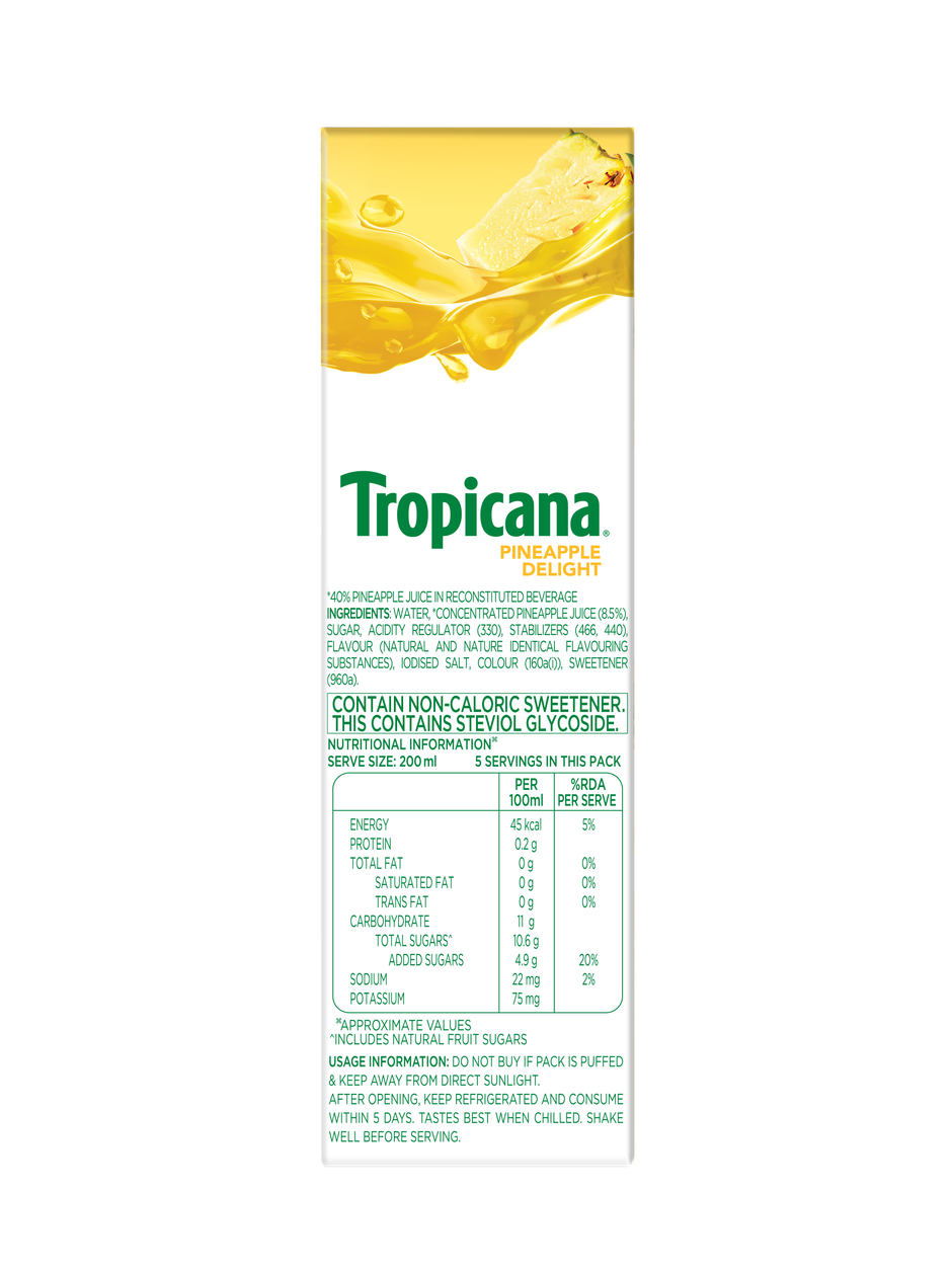 Tropicana Delight Pineapple Fruit Juice