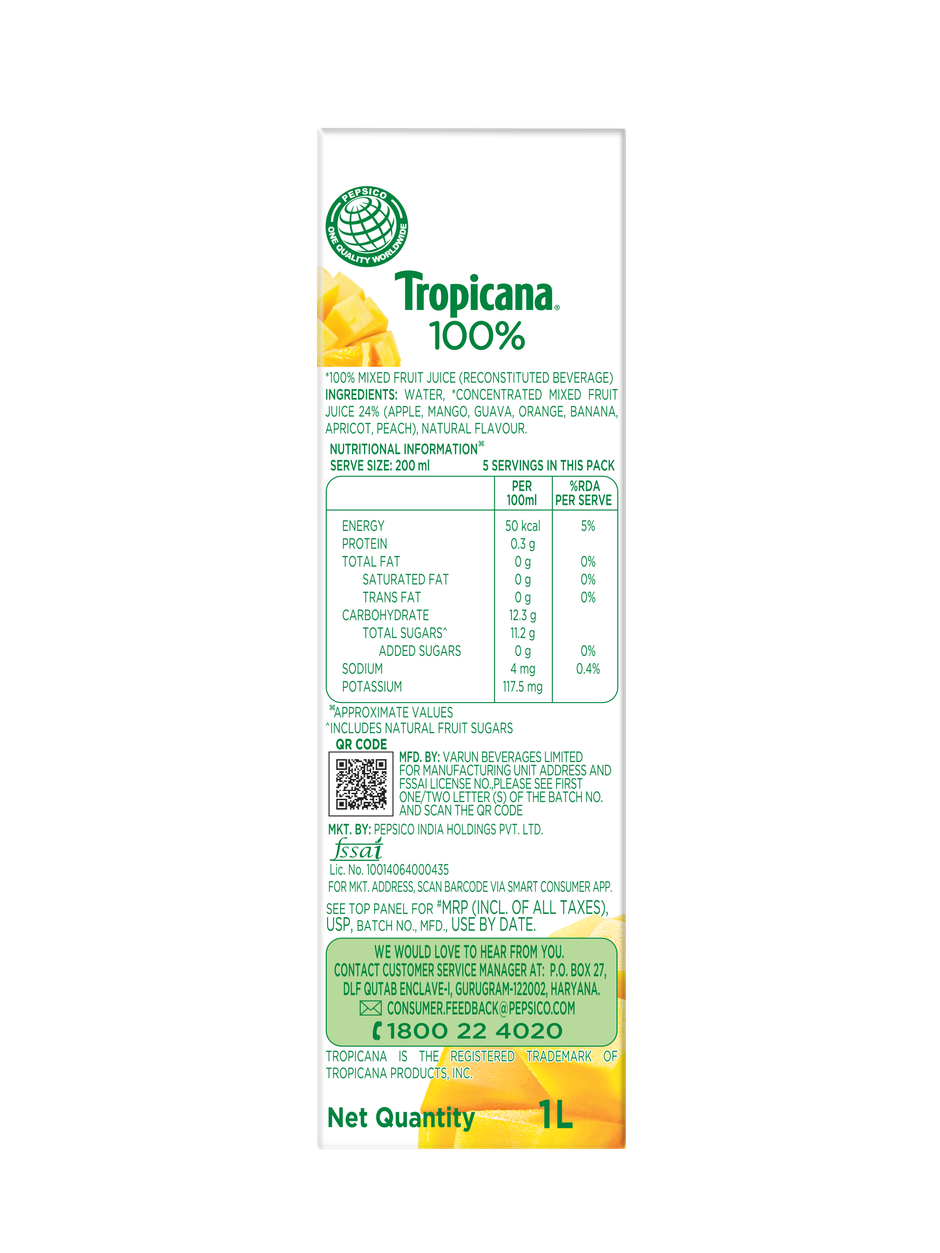 Tropicana 100% Mixed Fruit Juice Combo