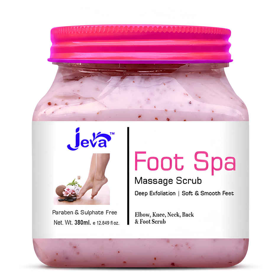 Jeva Foot Spa & Multi-Area Exfoliating Scrub | Intensive Care for Rough Skin on Feet, Knees, Neck