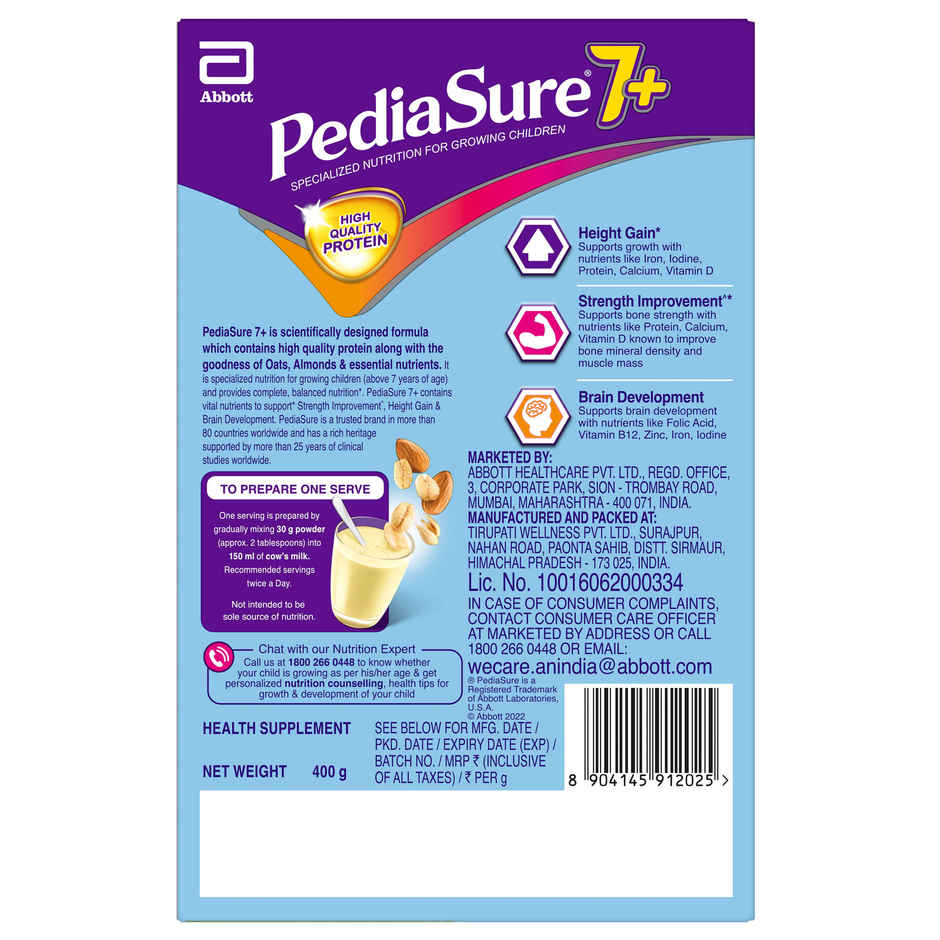 PediaSure Vanilla Drink Mix | For 7+ years Kids