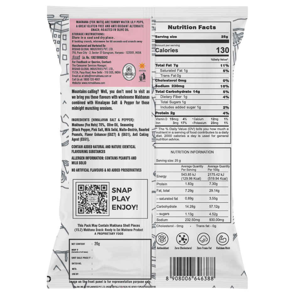 Mr Makhana Himalayan Salt & Pepper Makhna