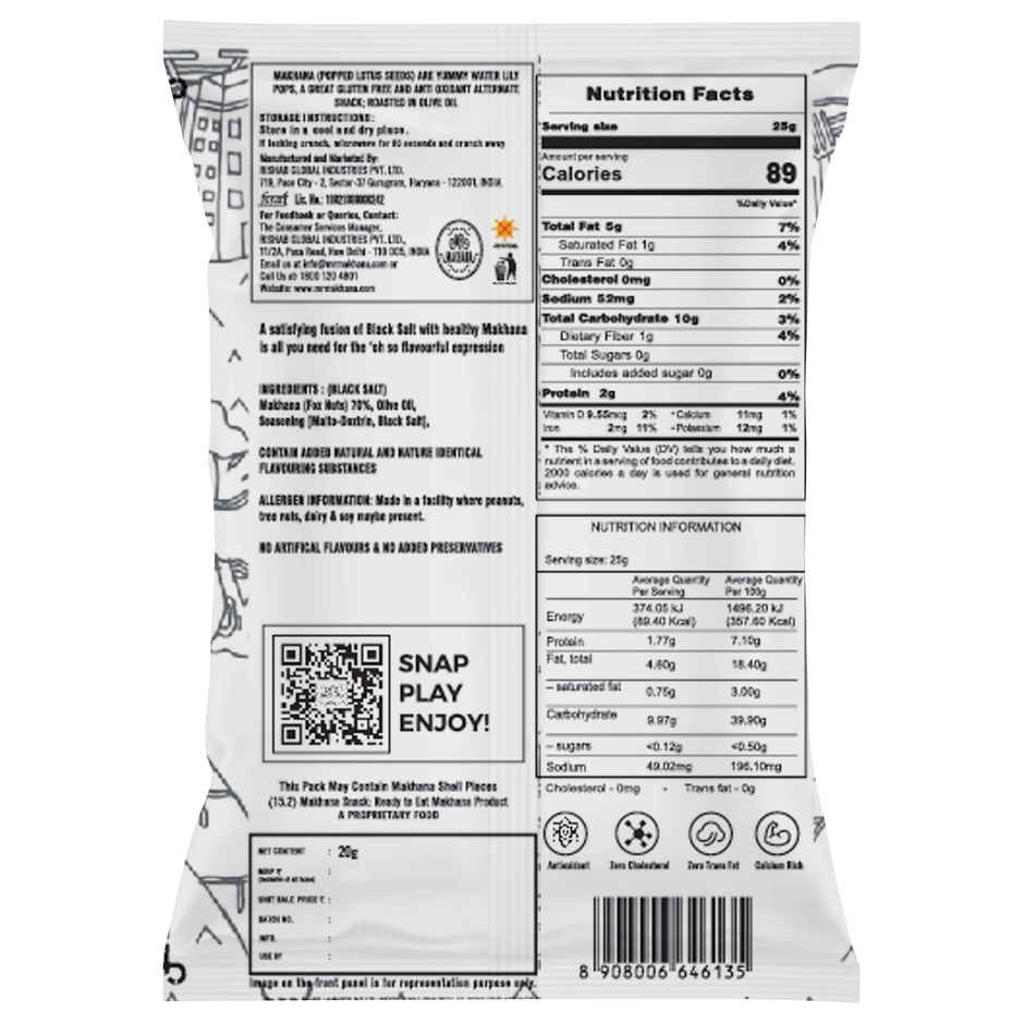 Mr Makhana Black Salt