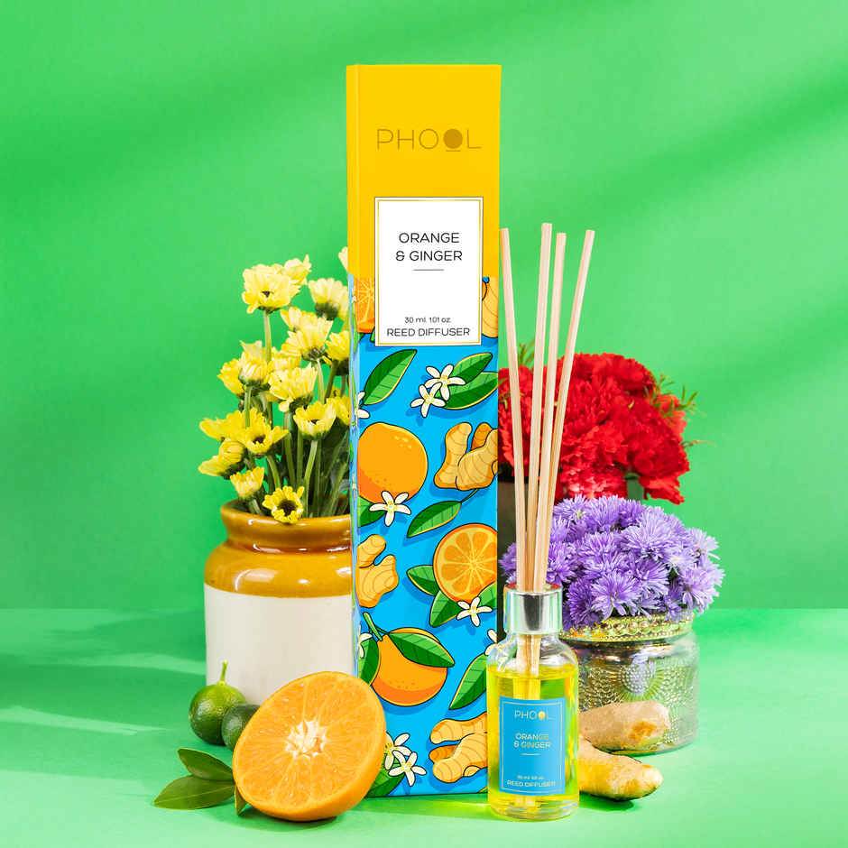 Phool Orange and Ginger Reed Diffuser Set