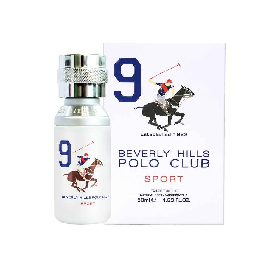 Beverly Hills Polo Club Sports No.9 Eau De Toilette For Men