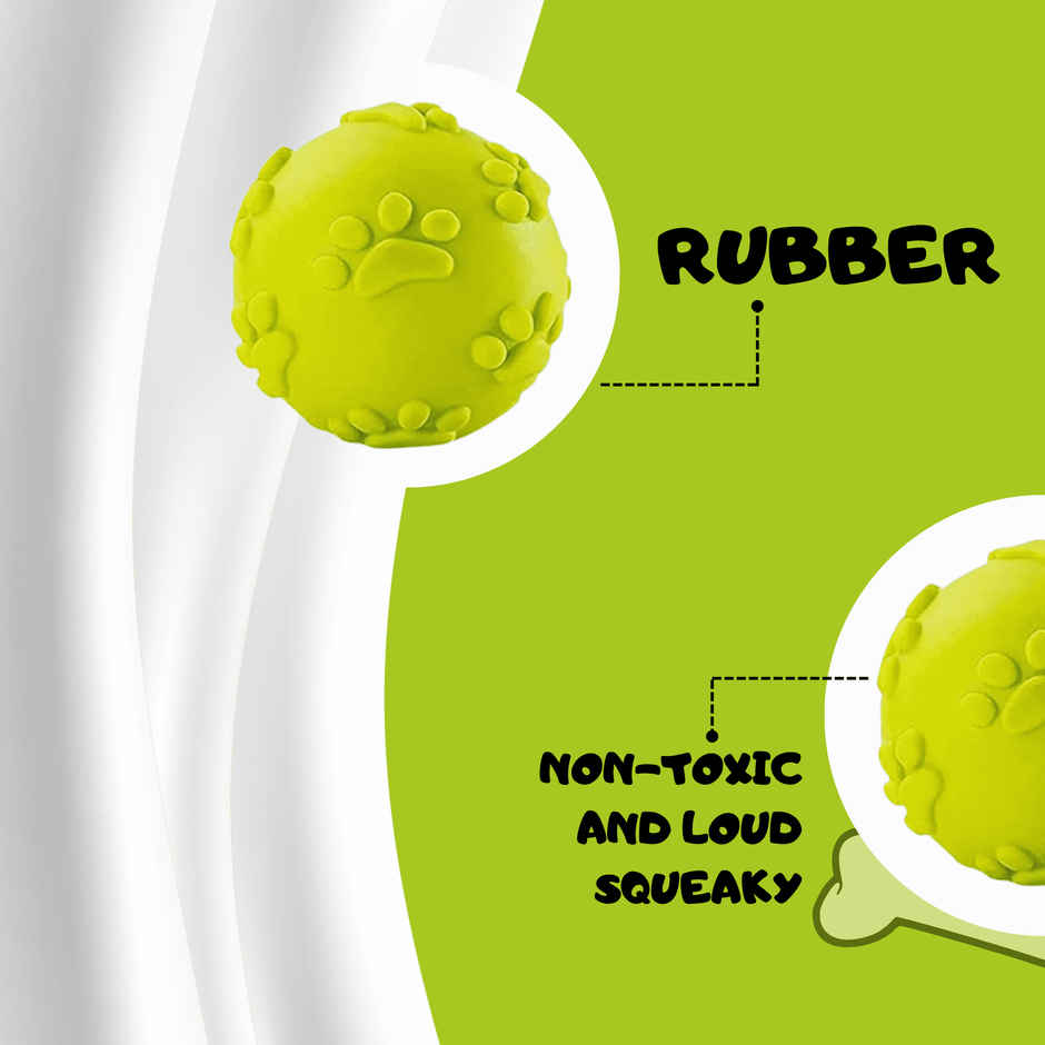 Foodie Puppies Dog Latex Squeaky Claw Ball | Small