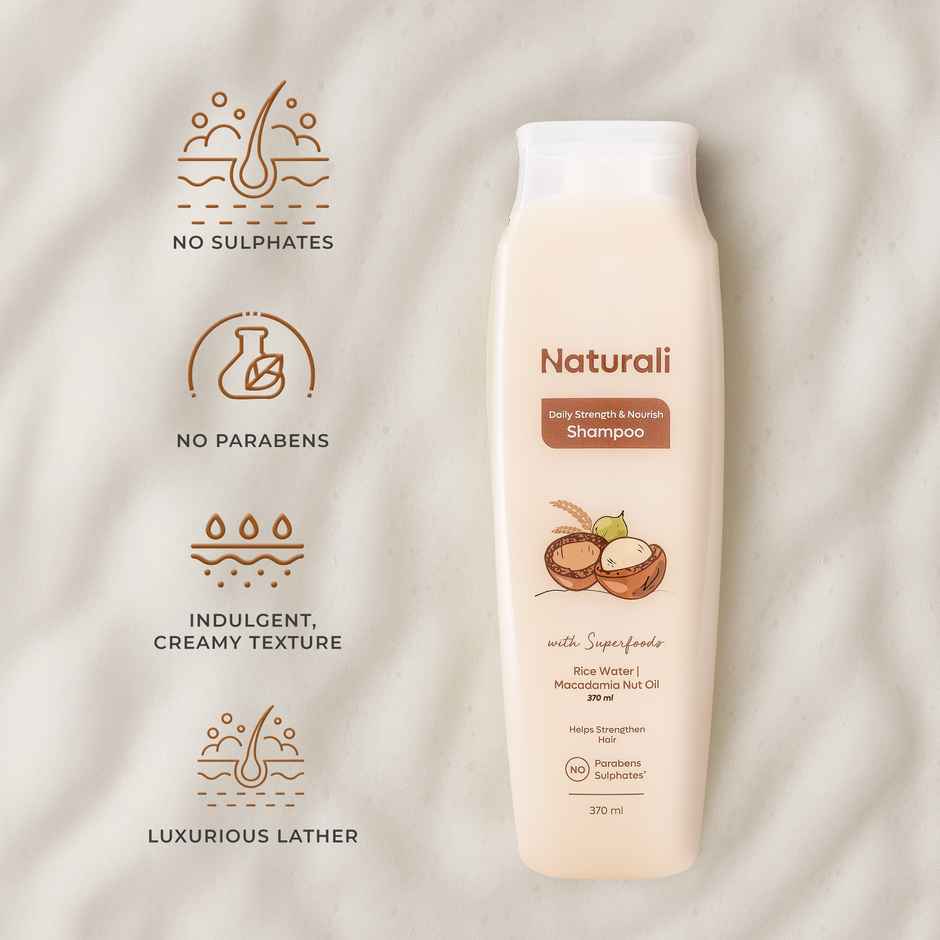 Naturali Daily Strength & Nourish Shampoo|2X Strength & Nourishment|Shampoo for frizzy hair