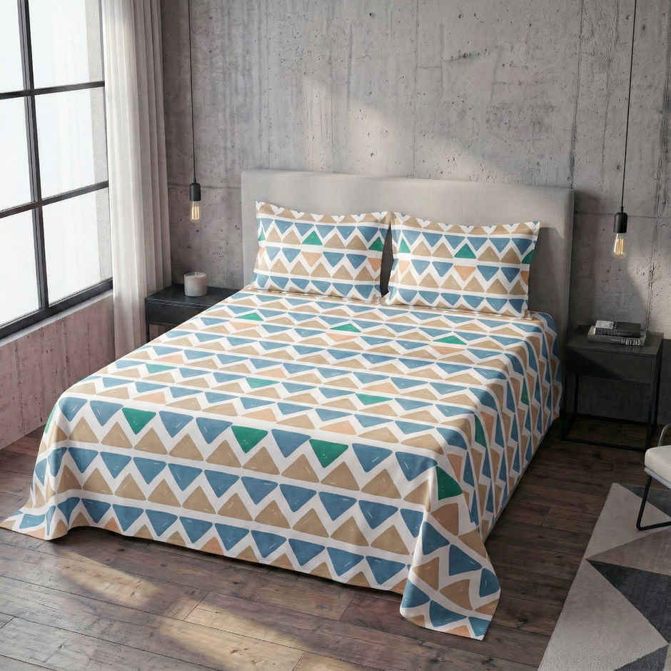 Dream Living 135 GSM King Bedsheet Set |250 x 275 cm| With 2 Pillow Covers