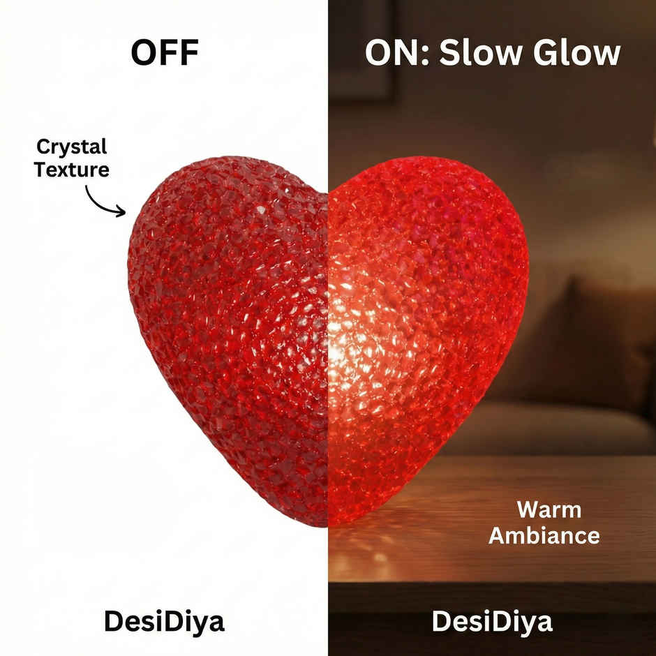 Desidiya Heart LED Table Lamp | Elegant Lighting For Bedrooms And Romantic Decor