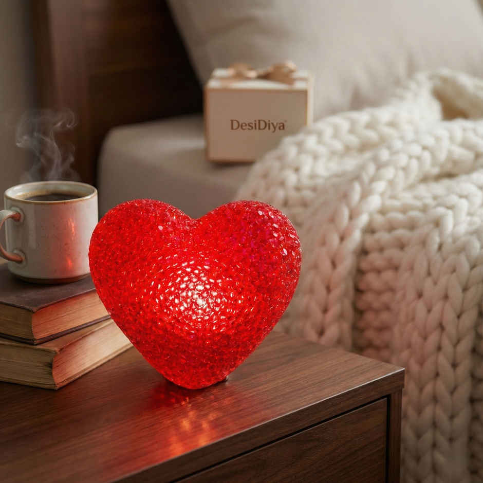Desidiya Heart LED Table Lamp | Elegant Lighting For Bedrooms And Romantic Decor