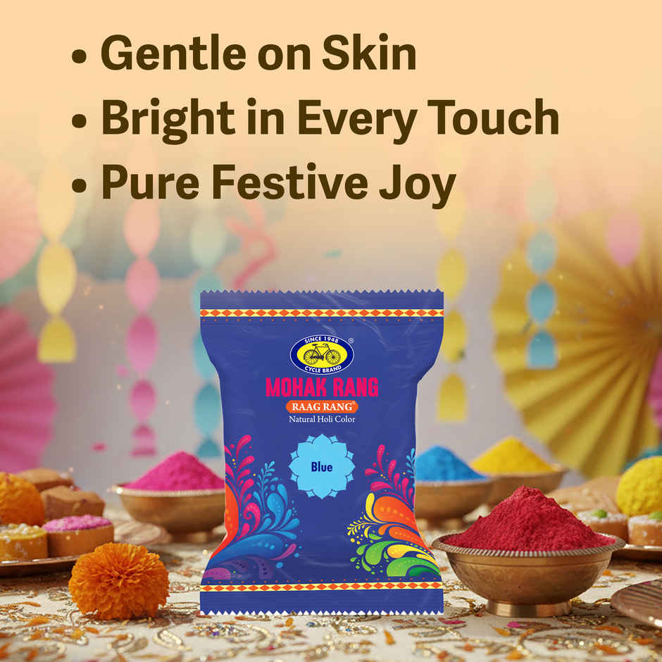 Mohak Rang Natural Raag Rang Holi Colour | Blue | Cycle