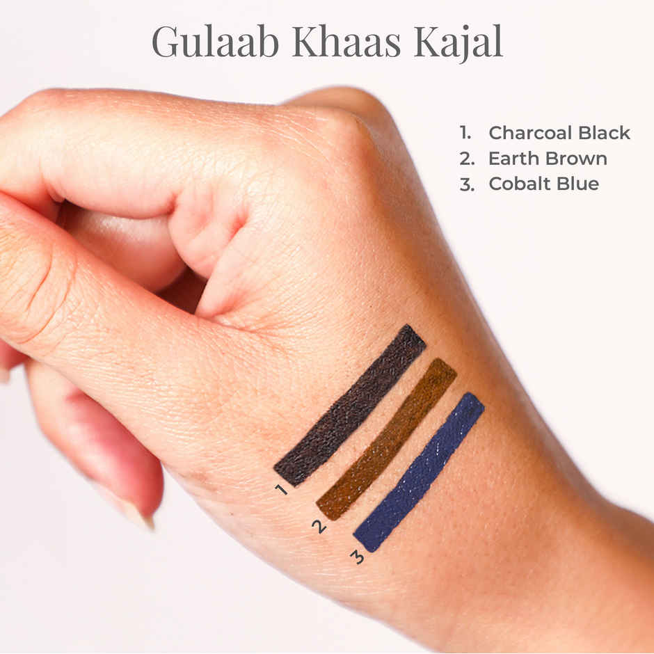 Forest Essentials Pure Gulaab Khaas Kajal | Charcoal Black