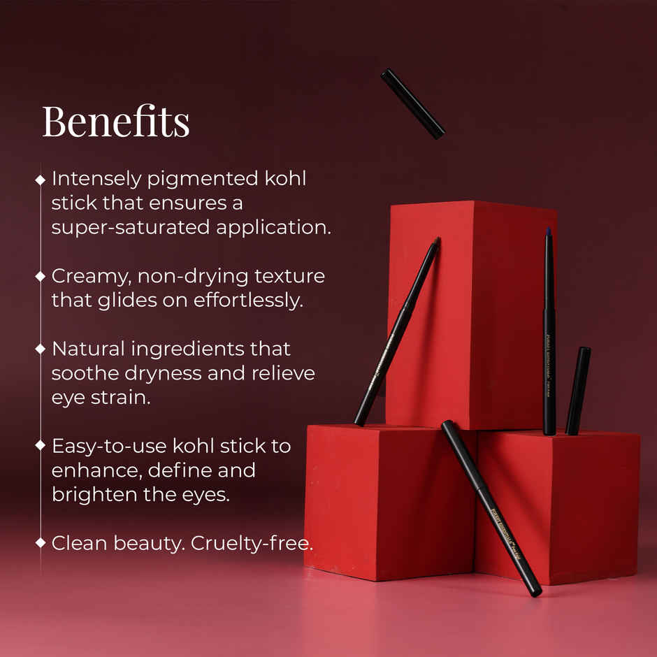 Forest Essentials Pure Gulaab Khaas Kajal | Charcoal Black