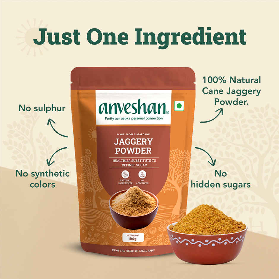 Anveshan Premium Jaggery Powder | Sustainable Alternative To Refined Sugar