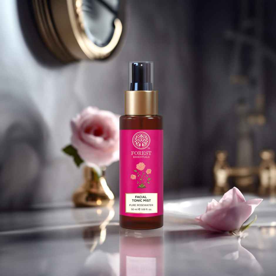 Forest Essentials Facial Tonic Mist Pure Rosewater | Travel Size Hydrating Toner