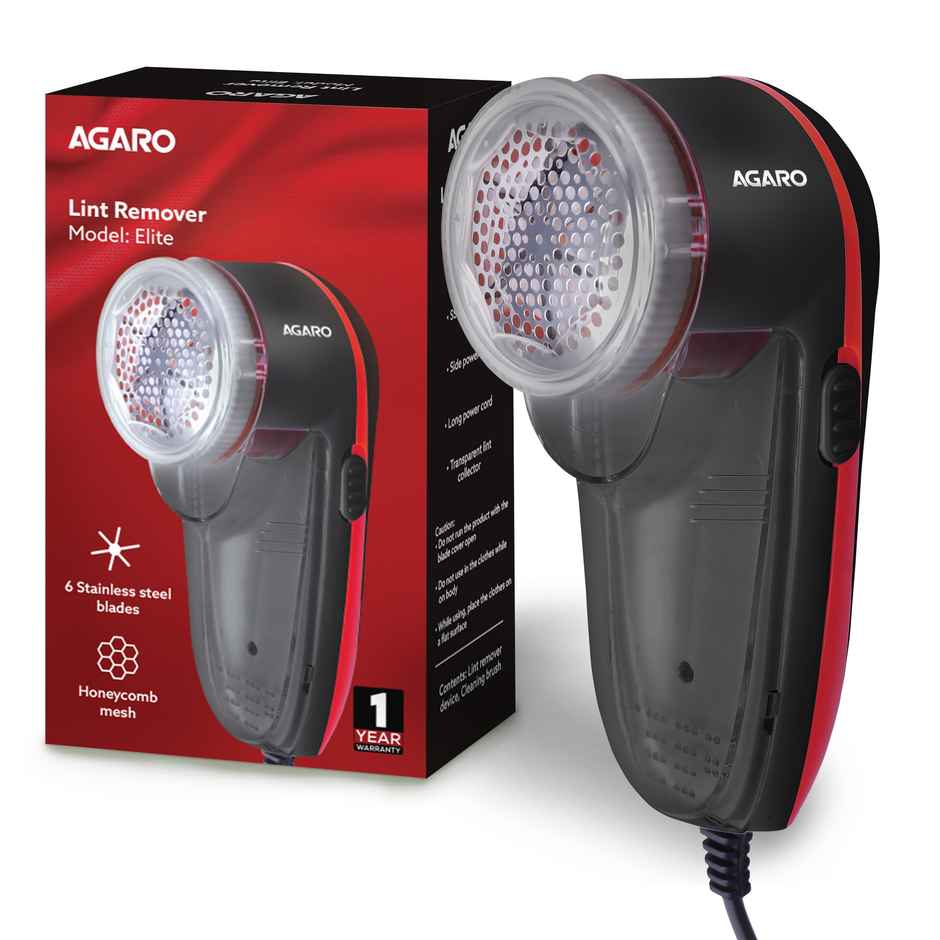 AGARO Elite Lint Remover with Cord, for Woolen Sweaters Jackets &Pill Remover from Carpets, Curtains