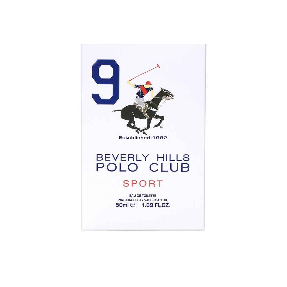 Beverly Hills Polo Club Sports No.9 Eau De Toilette For Men