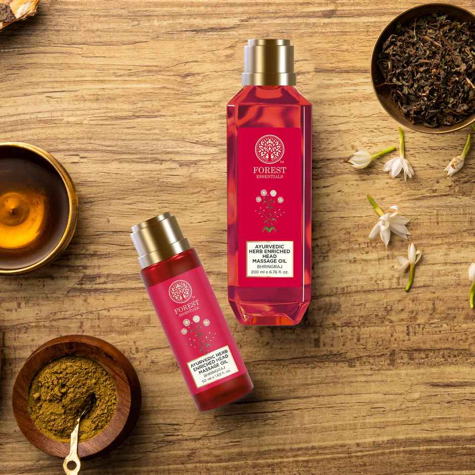 Forest Essentials Head Massage Oil Bhringraj | Travel Size Hair Oil for Hair Growth