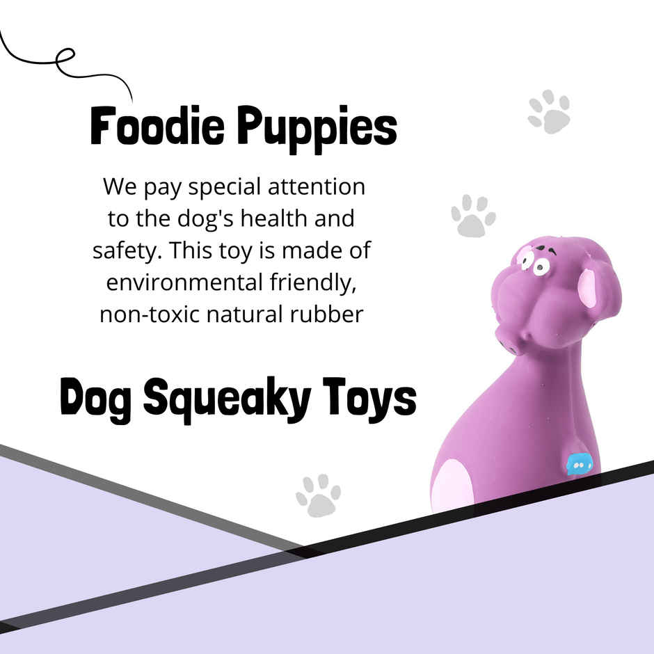 Foodie Puppies Latex Purple Elephant Dog Toy | 14cm