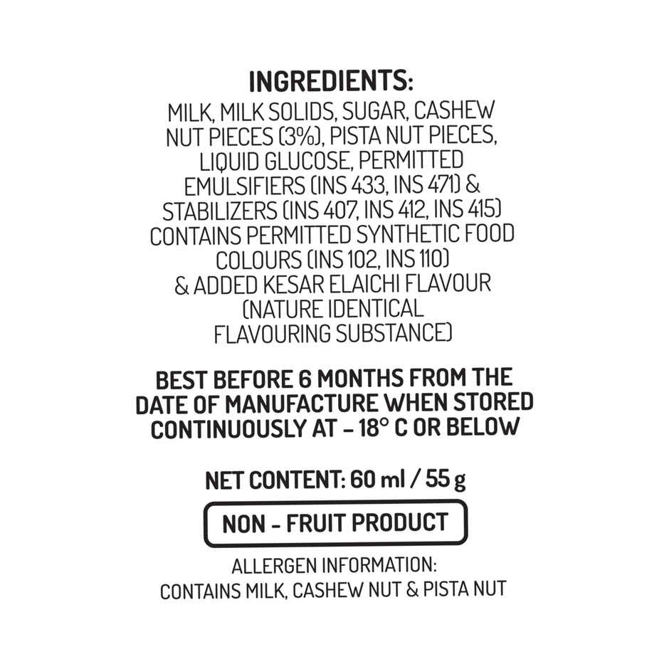 Hangyo Pista Kesar Kulfi Ice Cream