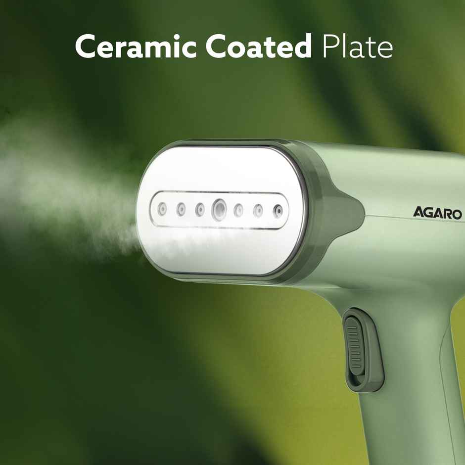 Agaro Regency Handheld Garment Steamer | 1200 W | Wrinkle Remover | Ceramic Steam Nozzle | 250 ml